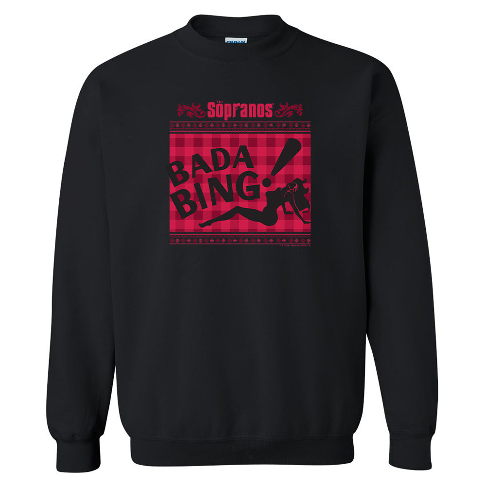 The Sopranos Bada Bing Holiday Fleece Crewneck Sweatshirt