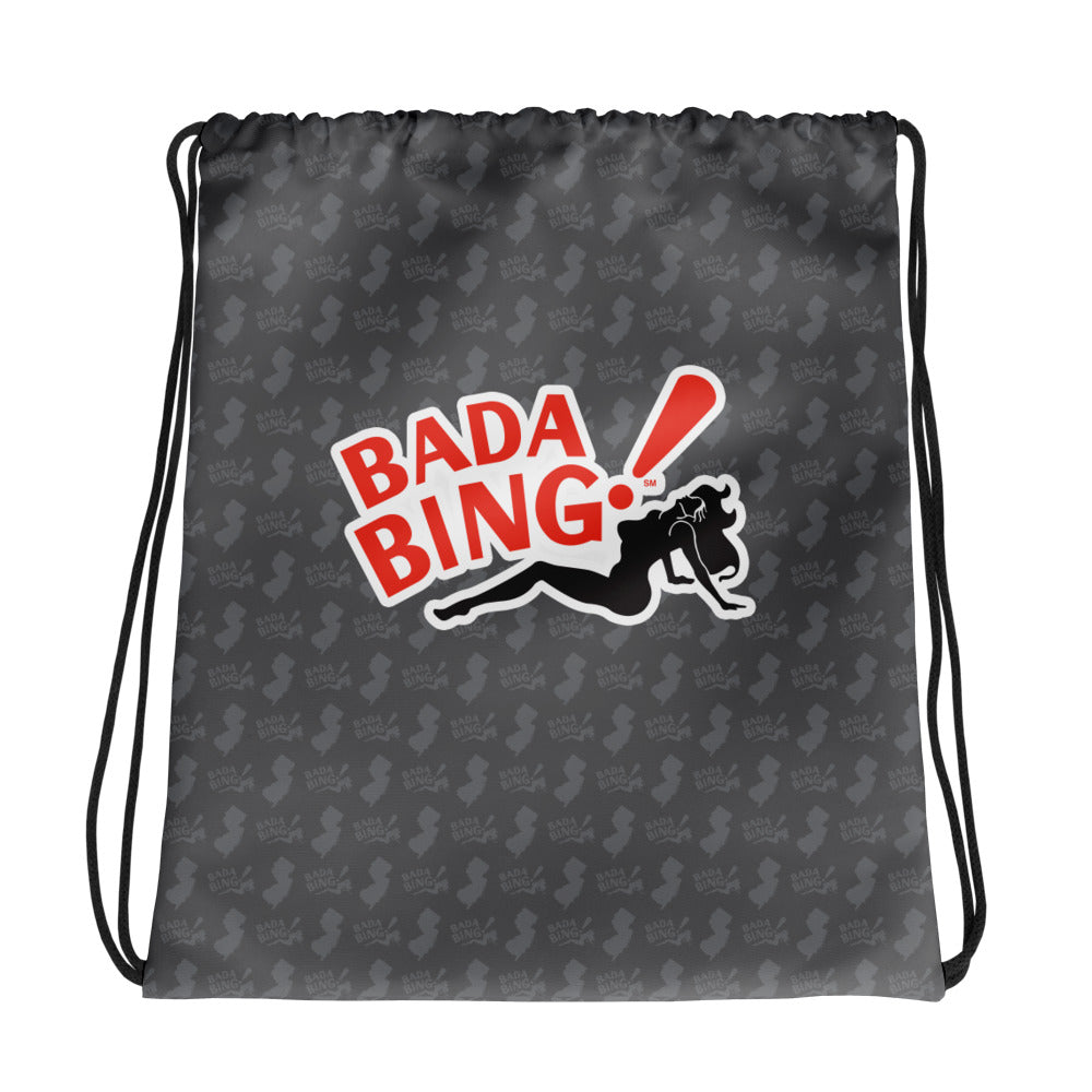 The Sopranos Bada Bing! Pattern Drawstring Bag