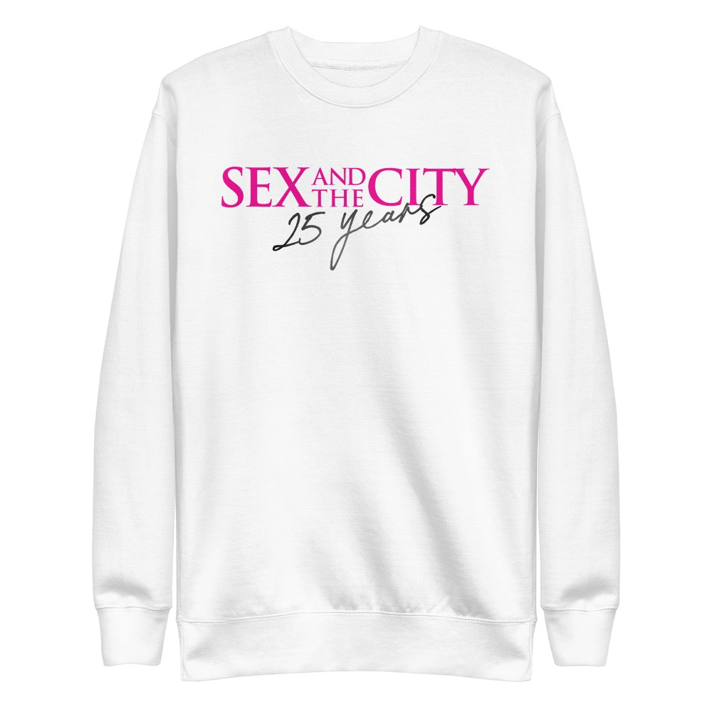 Sex and The City 25th Anniversary Logo Adult Sweatshirt White / XXL Sex and The City 25th Anniversary Logo Adult Sweatshirt White / XXL