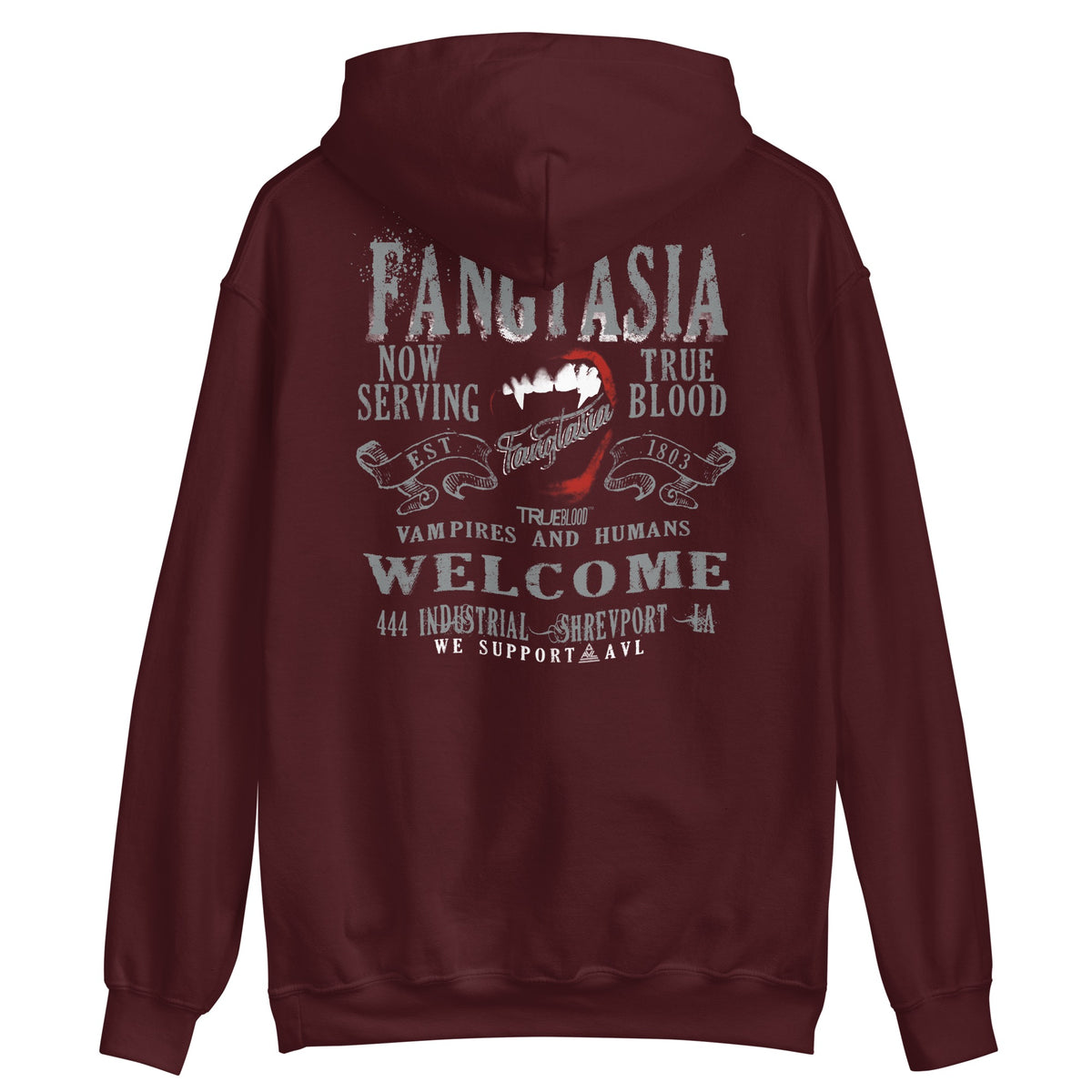 True Blood Embroidered Fangtasia Adult Hoodie – HBO Shop